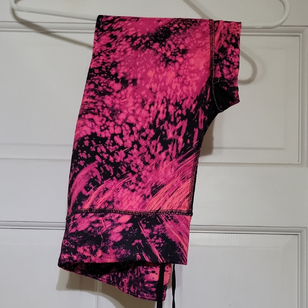 Pink and Black Patterned Leggings